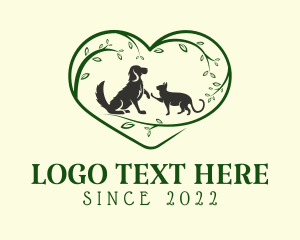 Cat - Organic Heart Veterinary logo design
