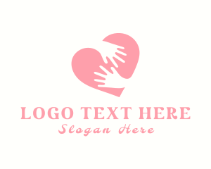 Romantic - Heart Hands Foundation logo design