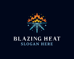 Fire - Fire Ice HVAC logo design