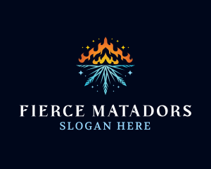 Fire Ice HVAC logo design