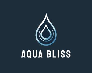 Aqua Water Droplet logo design