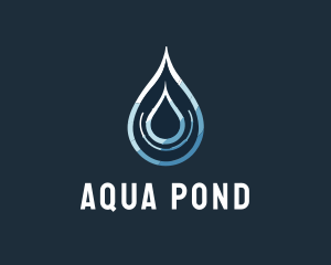 Aqua Water Droplet logo design