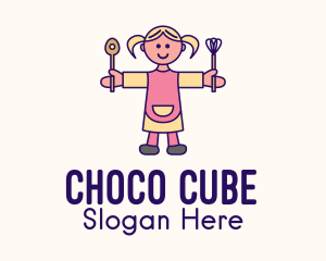 Confectionery - Small Girl Chef logo design