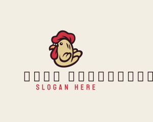 Cute Rooster Chicken Logo