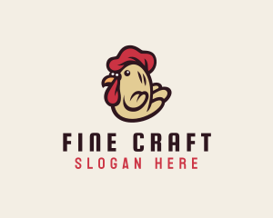 Cute Rooster Chicken logo design