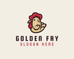 Cute Rooster Chicken logo design