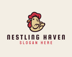 Hatchery - Cute Rooster Chicken logo design
