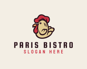 Cute Rooster Chicken logo design