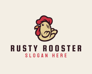 Cute Rooster Chicken logo design