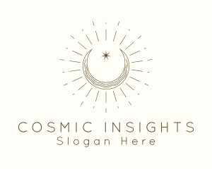 Celestial Cosmic Moon Astrology  logo design