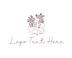 Esthetician - Woman Floral Beauty logo design