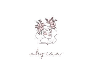 Woman Floral Beauty Logo