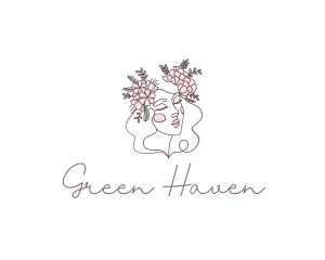 Foliage - Woman Floral Beauty logo design