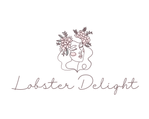 Woman Floral Beauty logo design