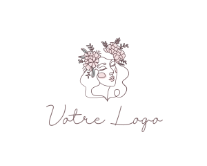 Commercial - Woman Floral Beauty logo design