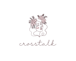 Woman Floral Beauty logo design