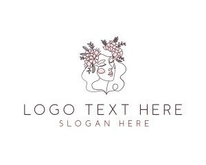 Blogger - Woman Floral Beauty logo design