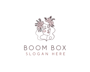 Woman Floral Beauty logo design