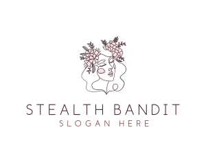 Woman Floral Beauty logo design