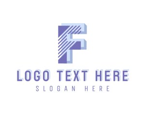 Company - Business Stripe Letter F logo design