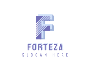 Business Stripe Letter F logo design