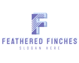 Business Stripe Letter F logo design