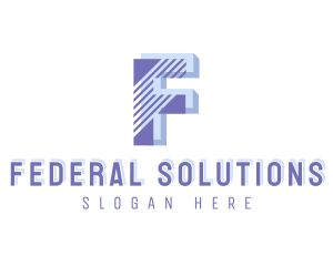 Business Stripe Letter F logo design