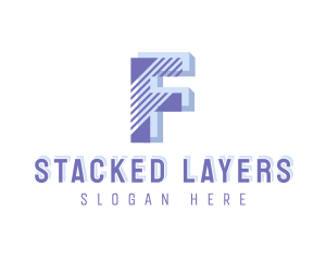 Layered - Business Stripe Letter F logo design