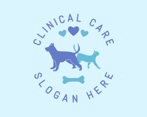 Dog Cat Pet Love logo design