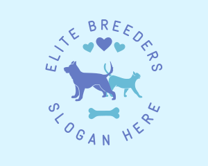 Dog Cat Pet Love logo design