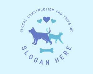 Vet - Dog Cat Pet Love logo design