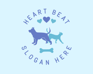 Dog Cat Pet Love logo design