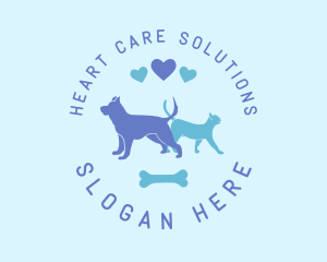 Dog Cat Pet Love logo design