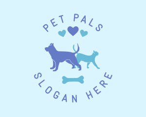 Dog Cat Pet Love logo design