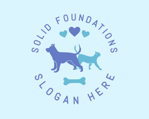 Veterinary Clinic - Dog Cat Pet Love logo design