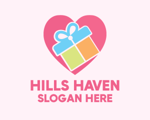 Cute Gift Present logo design