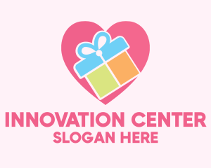 Center - Cute Gift Present logo design