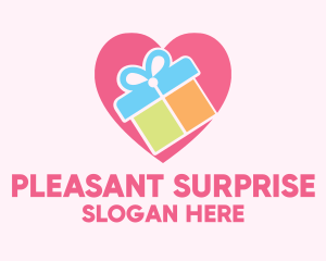 Surprise - Cute Gift Present logo design