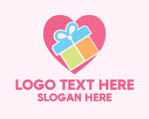 Center - Cute Gift Present logo design