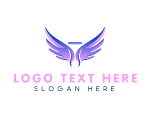 Angel Wings Halo logo design