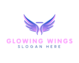 Angel Wings Halo logo design