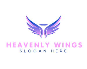 Angel - Angel Wings Halo logo design