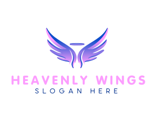 Angel Wings Halo logo design