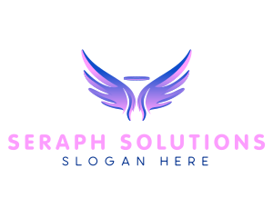 Angel Wings Halo logo design