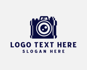 Vlog - Camera Photography Lens logo design