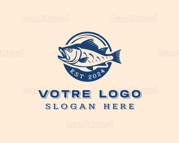 Marine Fish Seafood Logo