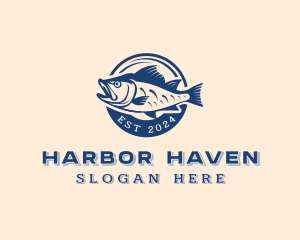 Marine Fish Seafood logo design