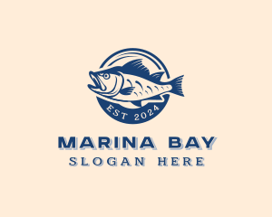 Marine Fish Seafood logo design