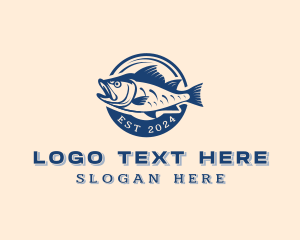 Marine Fish Seafood Logo