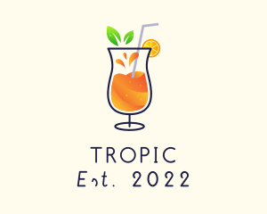 Tropical Orange Juice logo design